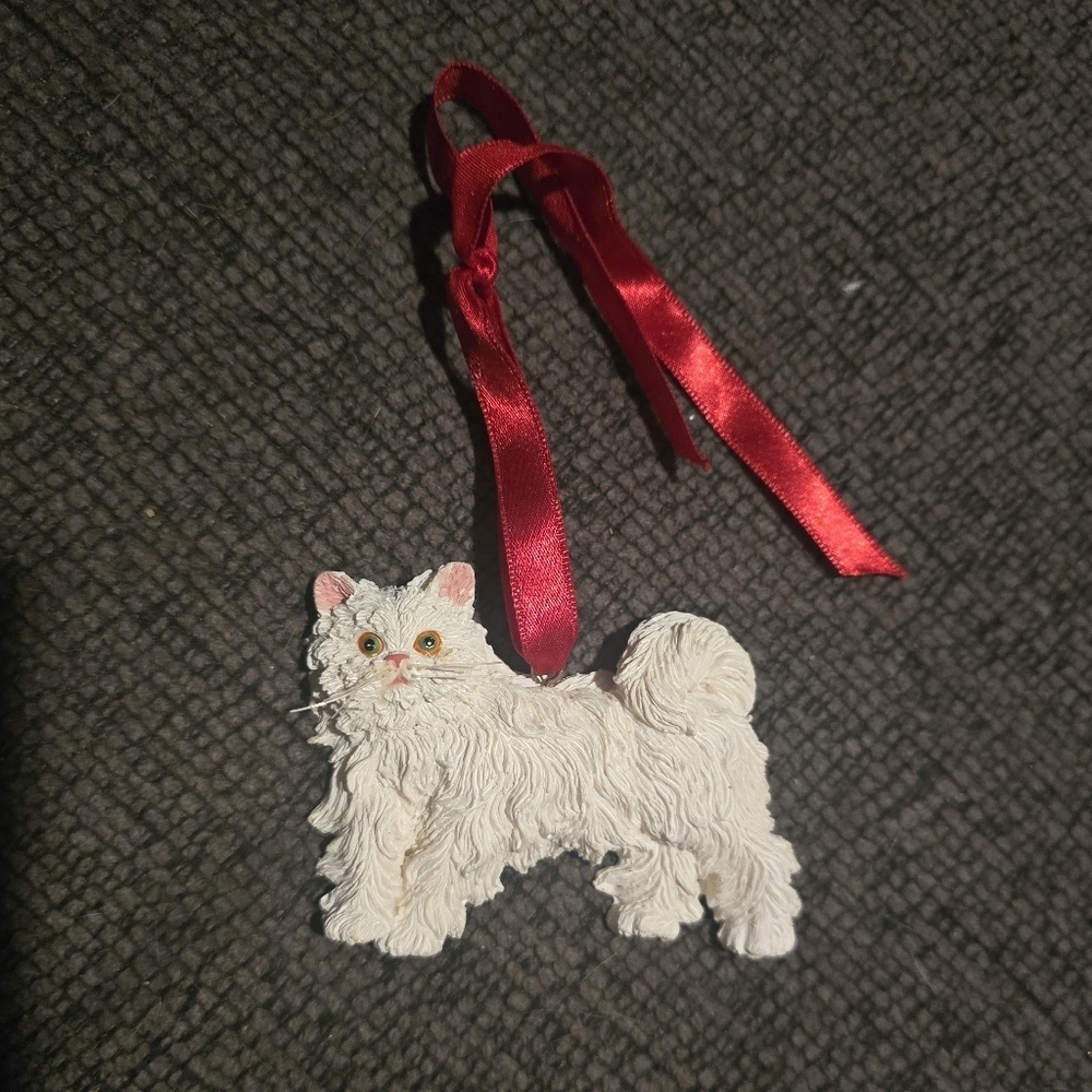 Kurt S. Adler | White Persian Cat Christmas Ornament